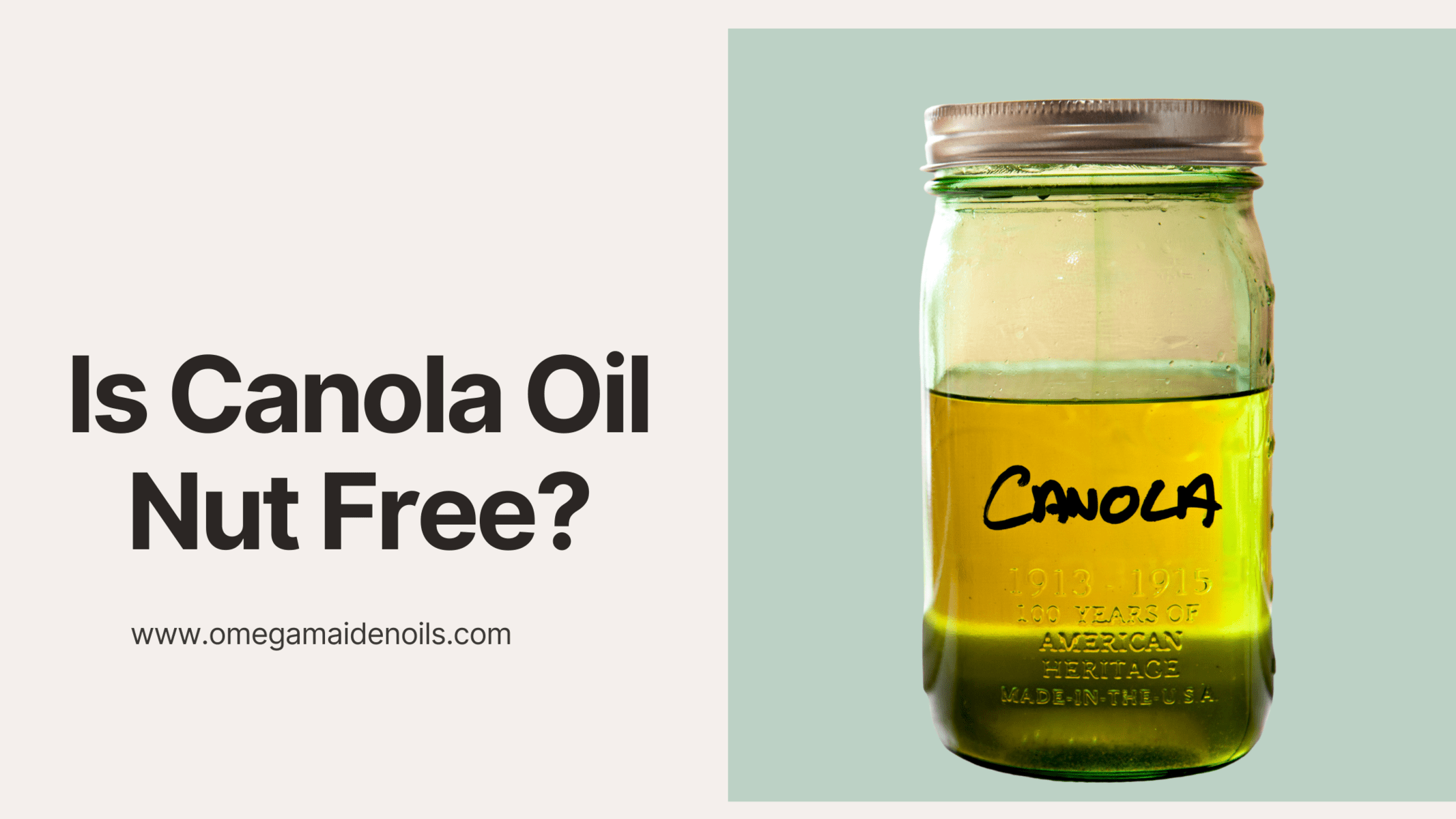 Is Canola Oil Nut Free?